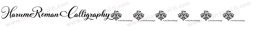 HarumeRoman Calligraphy字体转换